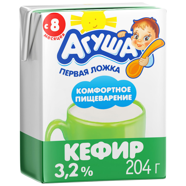 Агуша кефир 3,2% 204г