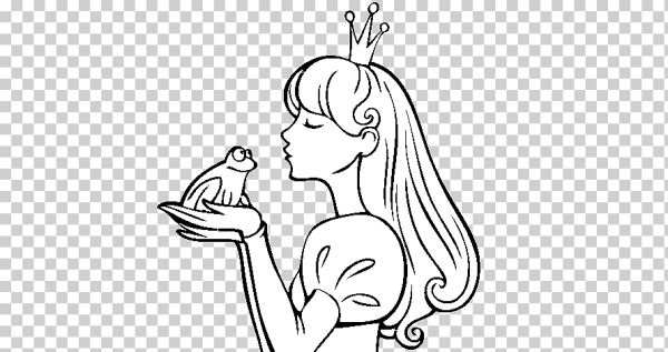 Шаблон для рисования принцессы