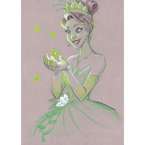 Принцесса лягушка карандашом