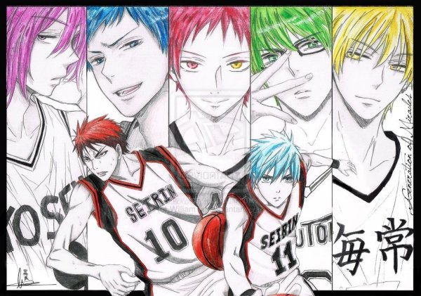Аниме баскетбол Куроко для срисовки