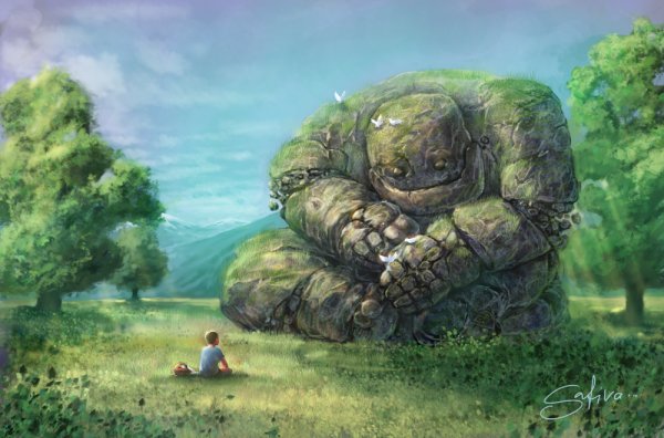 Каменный человек арт