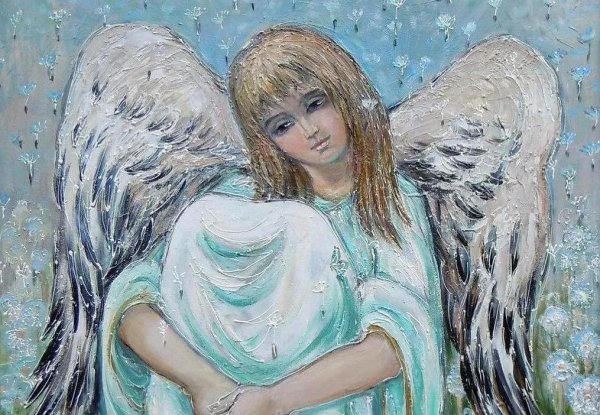 Ангелочек живопись