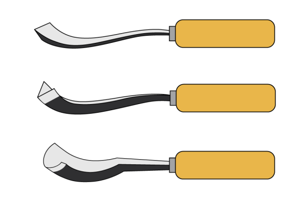 Стамеска на прозрачном фоне