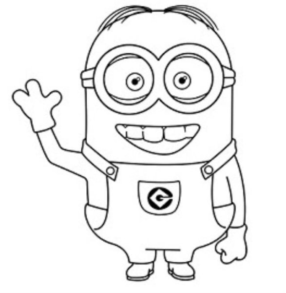 Миньоны картинки для срисовки