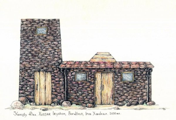 Сакля жилище Осетинская