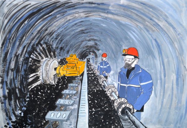 Шахта нарисованная