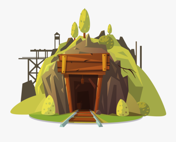 Золотая шахта мультяшная