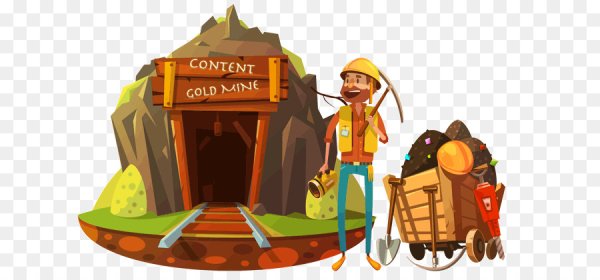 Добыча золота Векторная иллюстрация