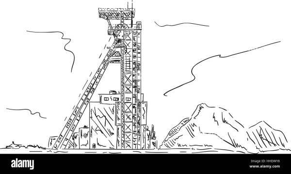 Угольная шахта вектор