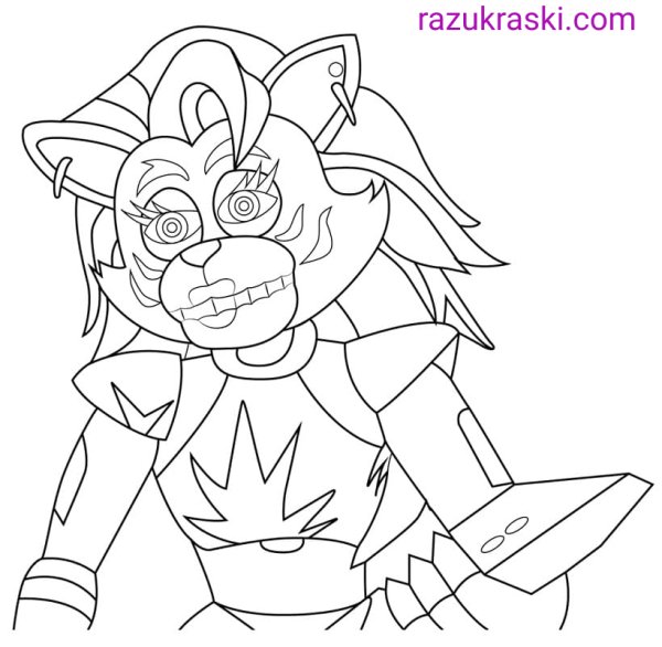 Роксана Вульф ФНАФ раскраска