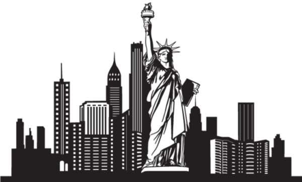 Силуэт города Нью Йорк