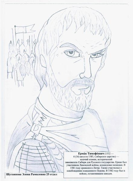 Ермак Тимофеевич рисунок