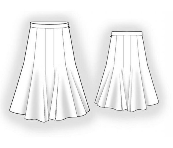 Модель юбки восьмиклинки