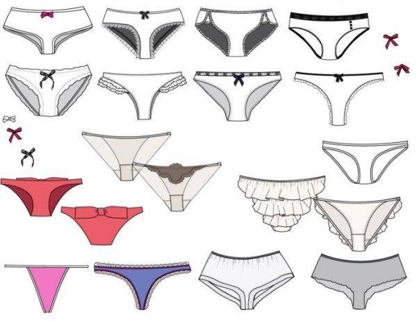 Женские трусики рисунок