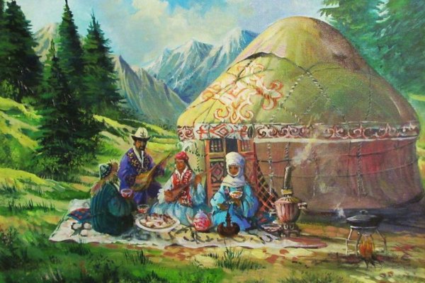 Казахский аул, Юрты.