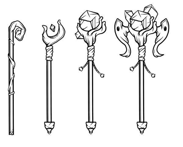 Волшебный посох раскраска