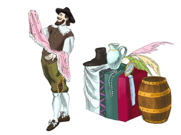 Торговец купец иллюстрация