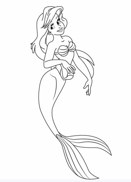Скетч принцессы Дисней Ариэль