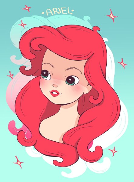 Рисунок Русалка Ариэль