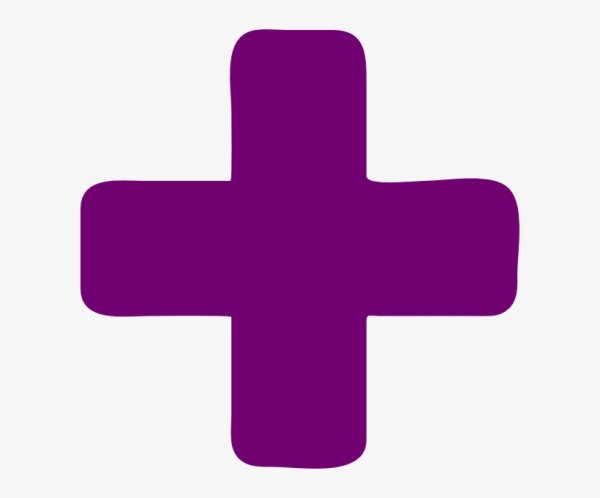 Знак плюс на белом фоне