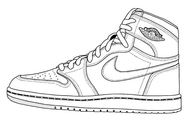 Nike Air Jordan 1 раскраска