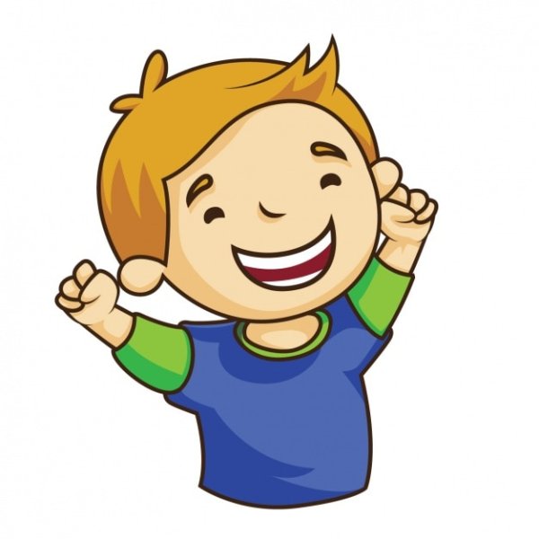 Радостный мальчик мультяшный