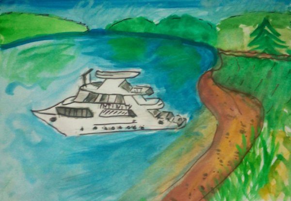 Рисунок реки ангары