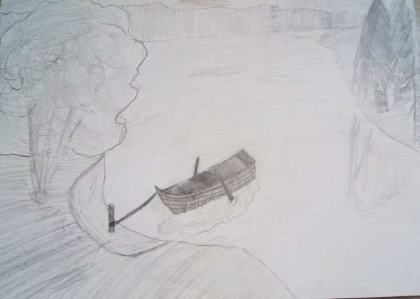 Рисунок реки ангары