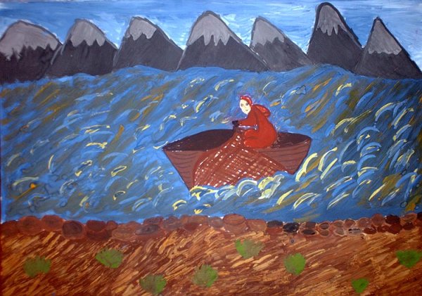 Детский рисунок река Ангара