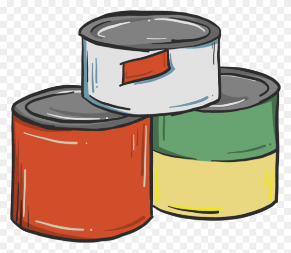 Нарисованные консервные банки