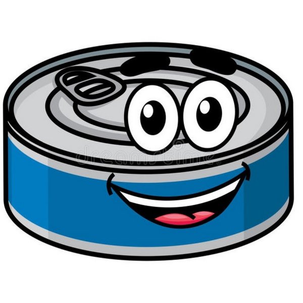 Консервная банка мультяшная