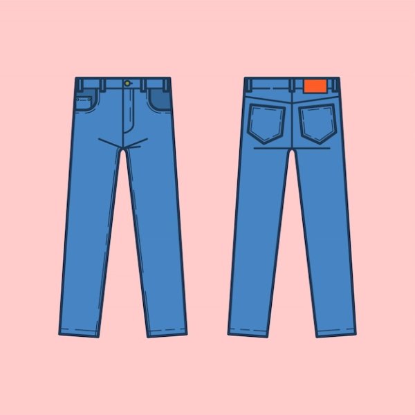 Лекало джинсовых брюк