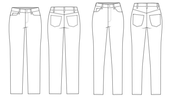 Эскиз джинс