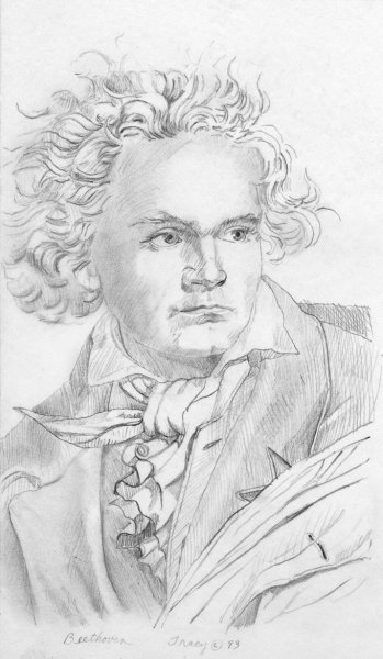 Людвиг Ван Бетховен нарисовать
