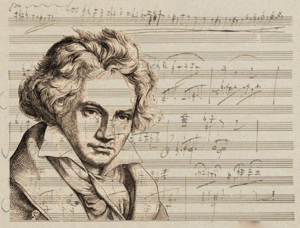 Людвиг Ван Бетховен раскраска