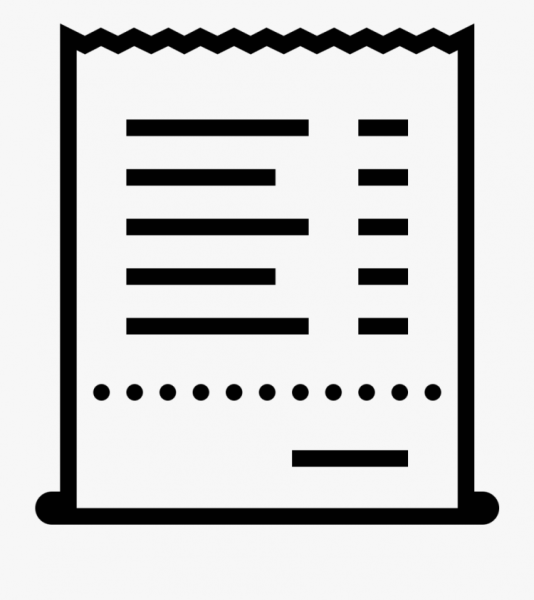 Кассовый чек иконка