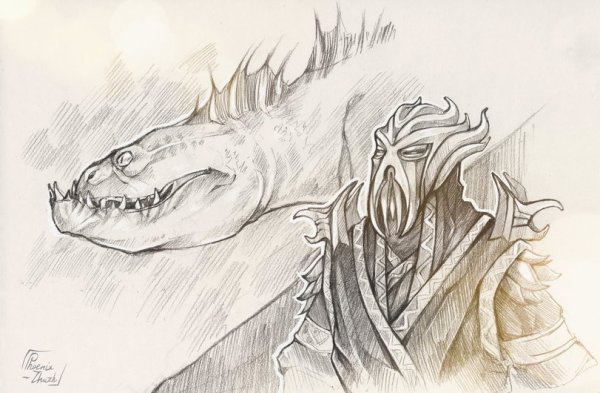 Скайрим арт карандашом