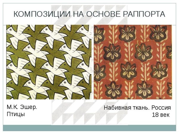 Раппортная композиция ткани