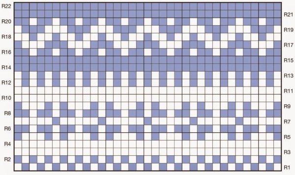 Жаккард раппорт 10 петель