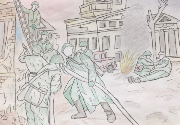 Детские рисунки медики на войне