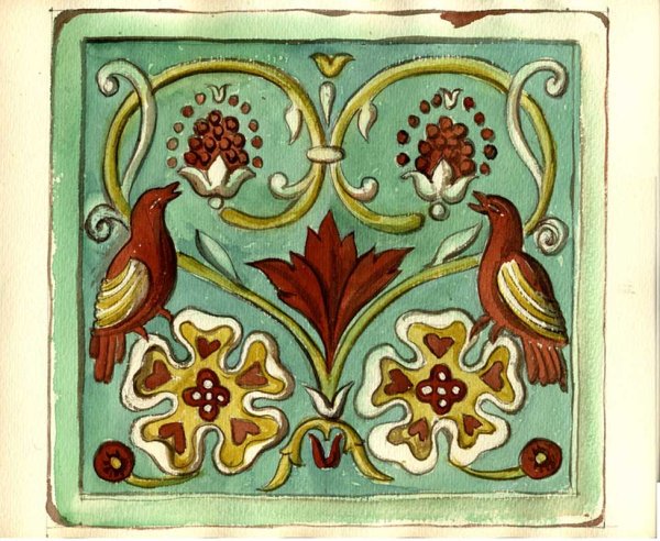 Узоры изразцов древней Руси