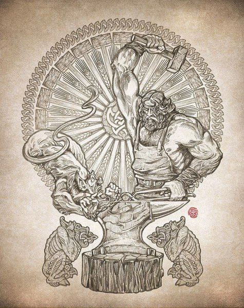 Славянские боги эскизы Сварог