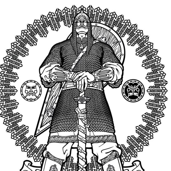 Славянские черно белые