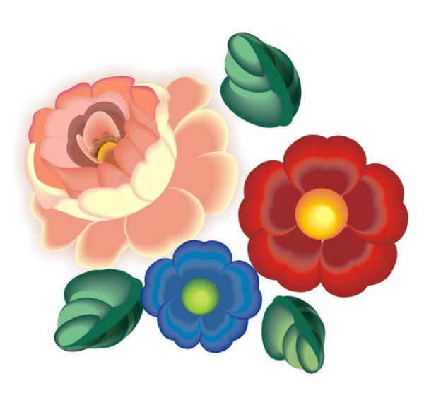 Элементы росписи Жостово