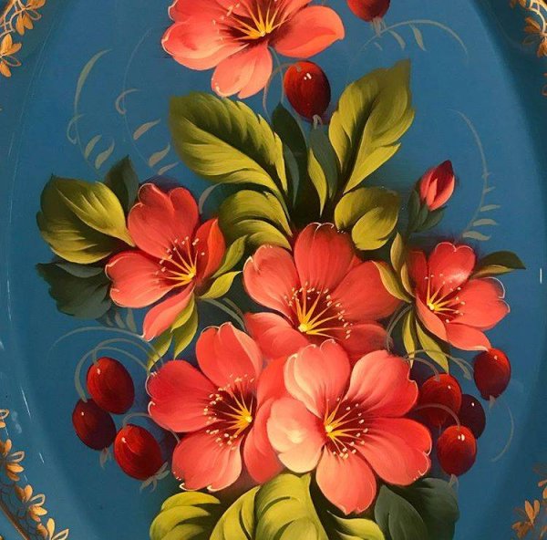 Зинаида Голубева Жостовская роспись