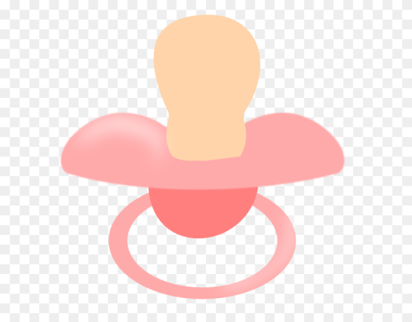 Пустышка розовая прозрачная