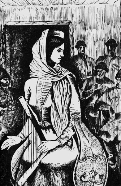 Грузинский костюм рисунок