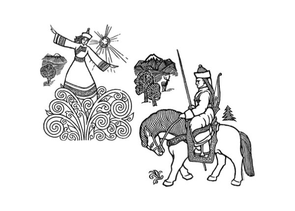 Тувинские раскраски для детей