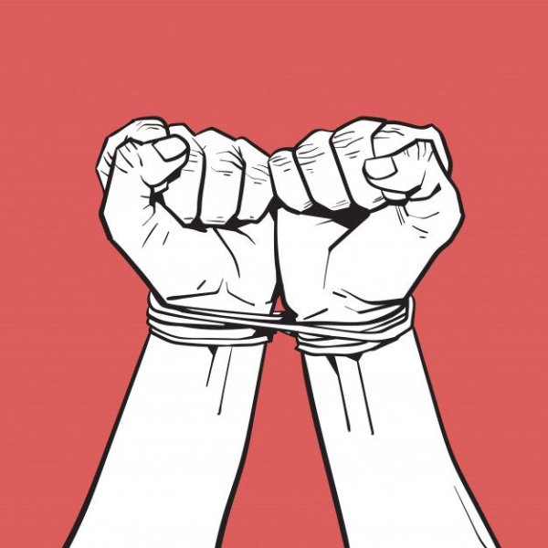 Связанные руки эскиз