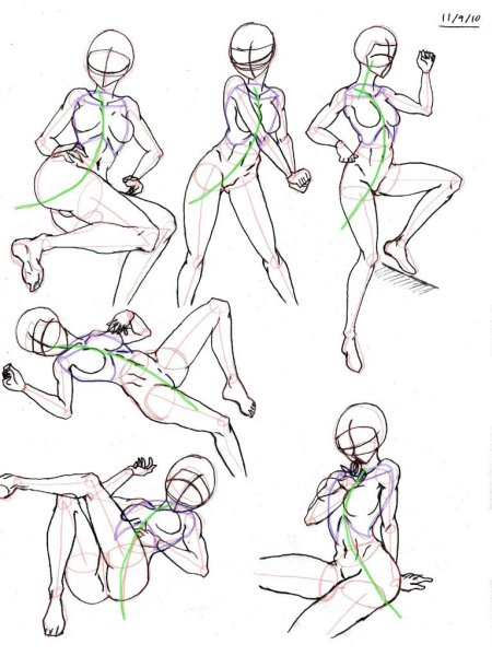 Туториалы женские позы